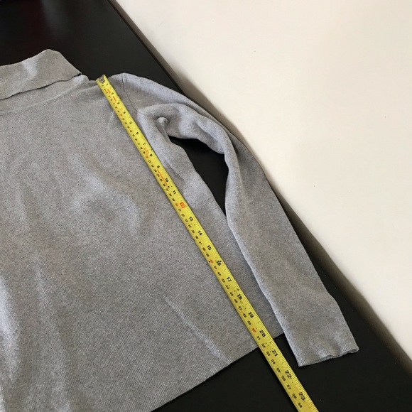 Sweet Romeo Turtleneck Grey Ribbed Sweater - Picture 7 of 7